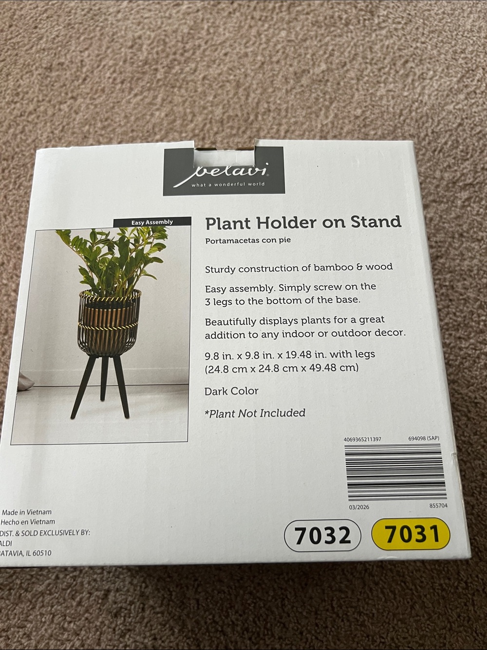 BOHO CHIC
Belavi Black Plant Holder on Stand
Bamboo & Wood
 9.8'' x 9.8'' x 9.8 - Picture 3 of 7
